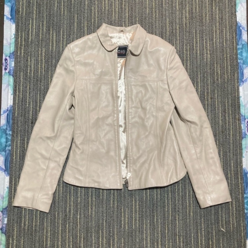 Senti Vintage Tan Leather Jacket for Women